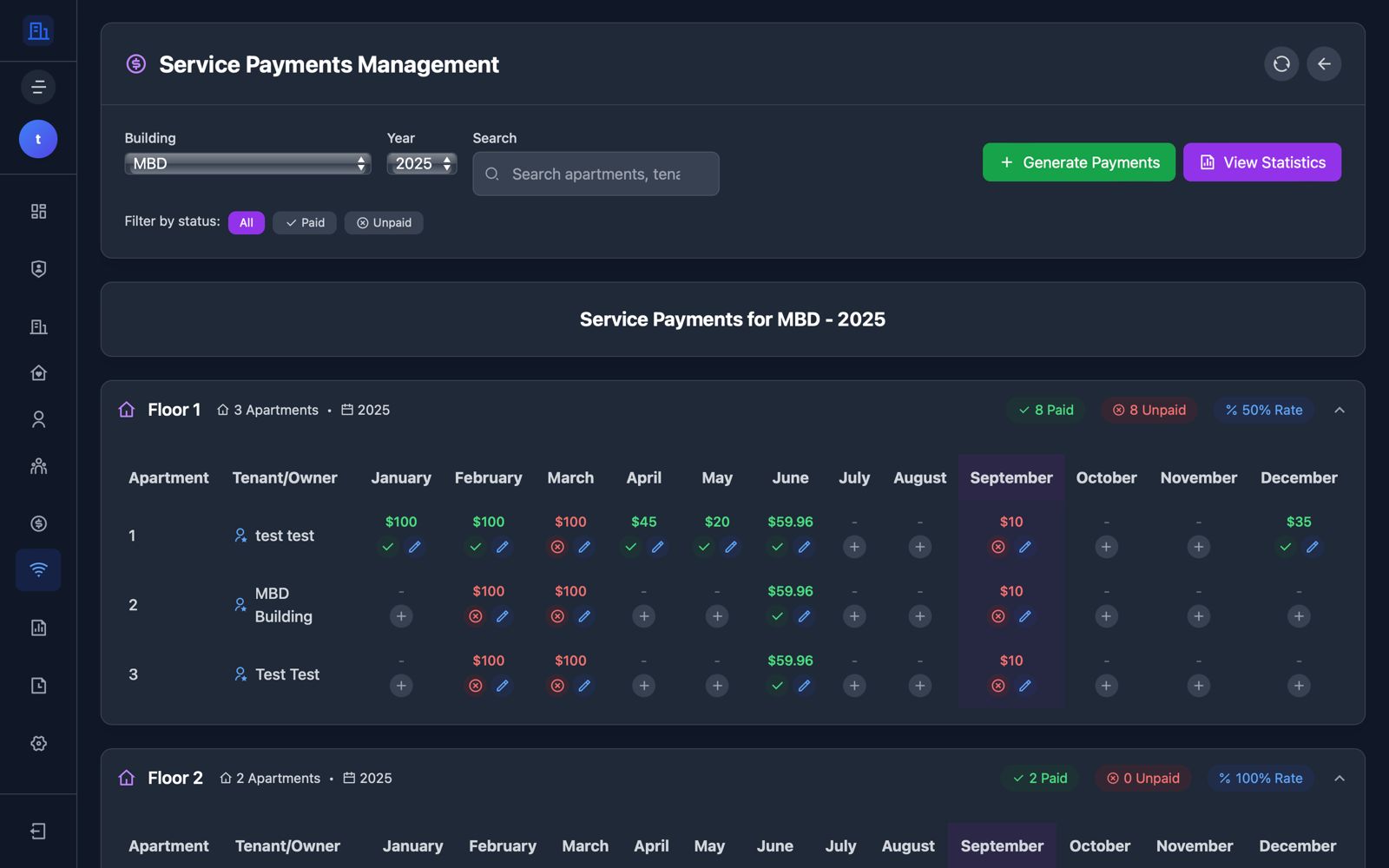 Property Management System - View 1 Property Management System - View 1